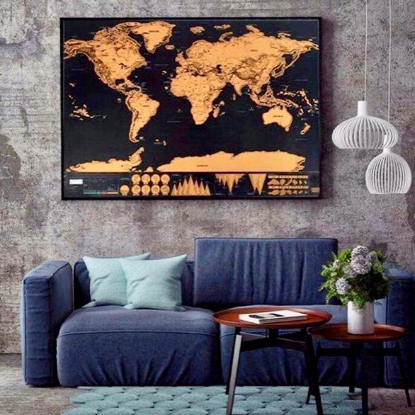 Mapa mundi de raspar Foto: amazon, Agarre o Mundo